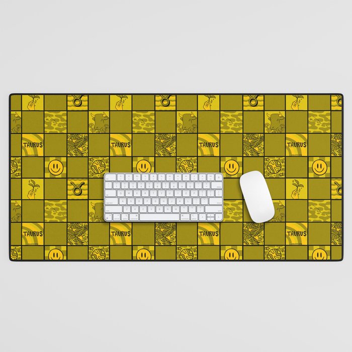 Taurus Checkered Print Desk Mat Gallery Image 1