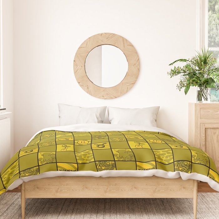Taurus Checkered Print Duvet Cover Gallery Image 3