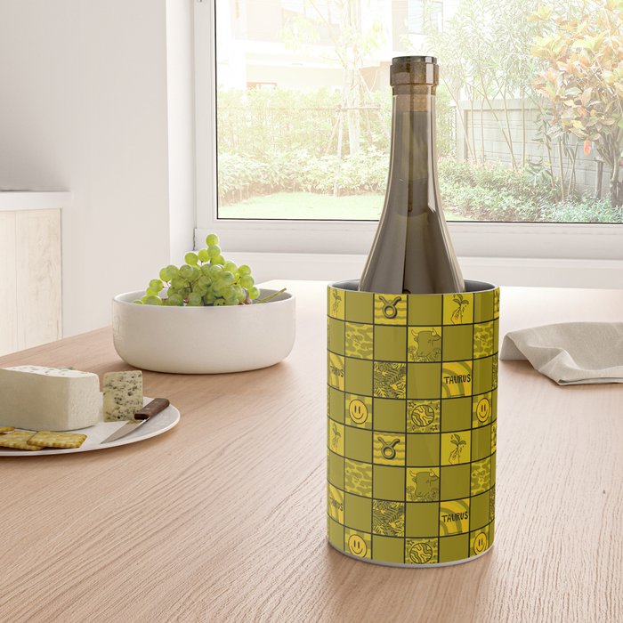 Taurus Checkered Print Wine Chiller Gallery Image 4