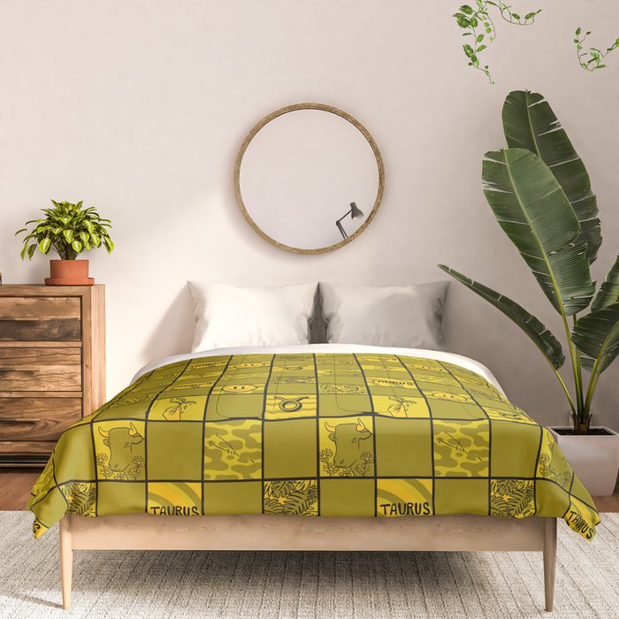 Taurus Checkered Print Comforter Gallery Image 3