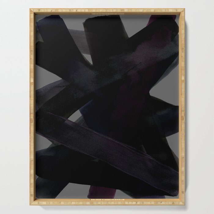 SUPERWATERCOLOR DARK 02 Serving Tray Gallery Image 1