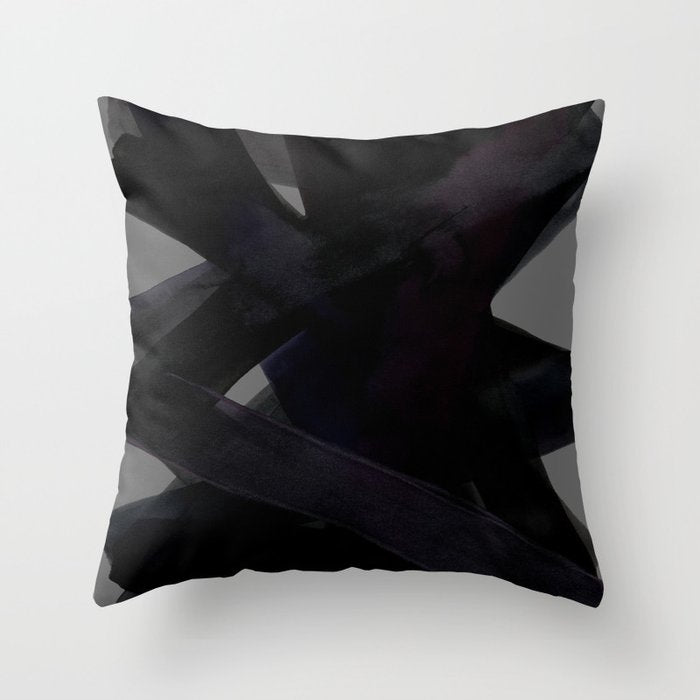 SUPERWATERCOLOR DARK 02 Throw Pillow Gallery Image 1