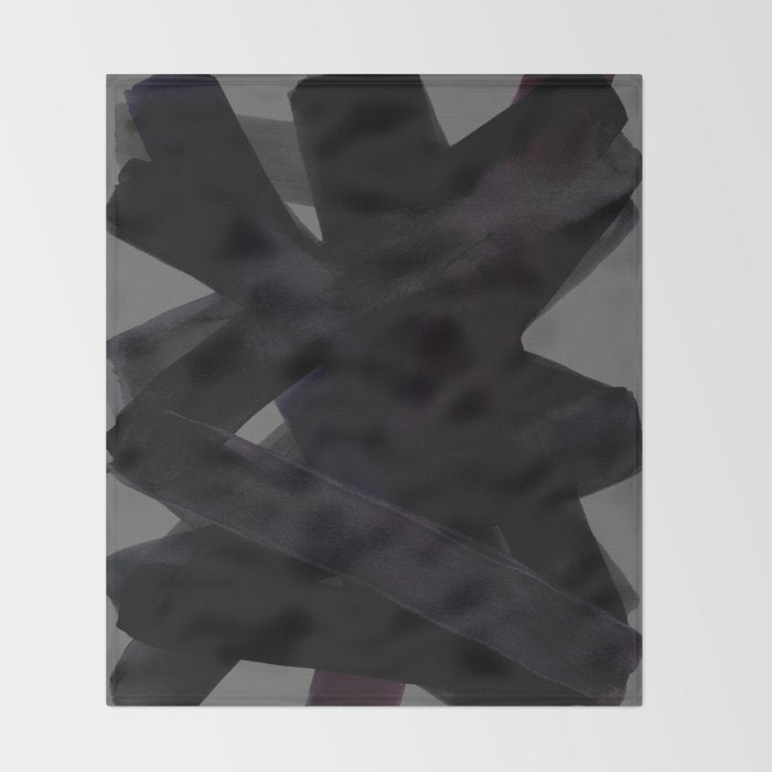SUPERWATERCOLOR DARK 02 Throw Blanket Gallery Image 2