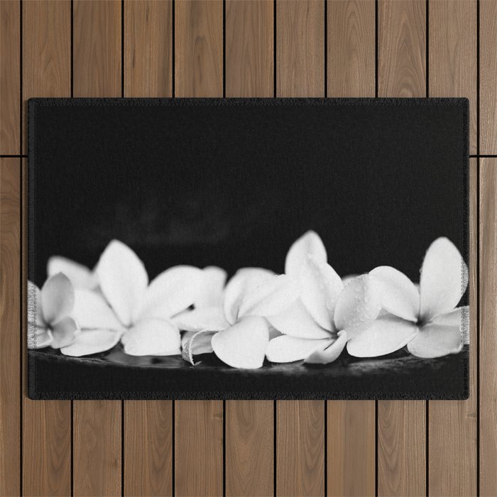 Singapore White Plumeria Flowers the Fragrance of Hawaii Outdoor Rug Gallery Image 1