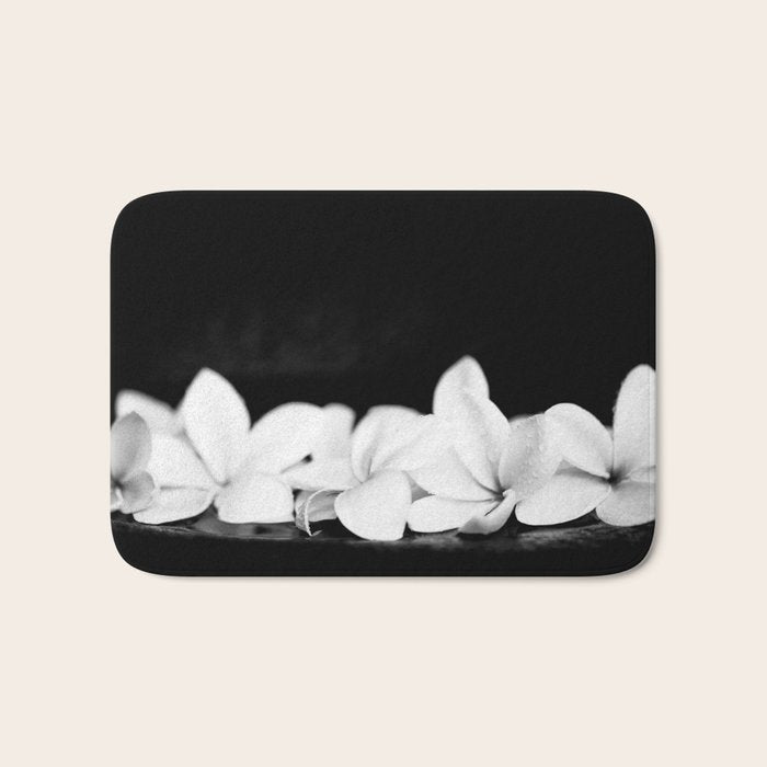 Singapore White Plumeria Flowers the Fragrance of Hawaii Bath Mat Gallery Image 1