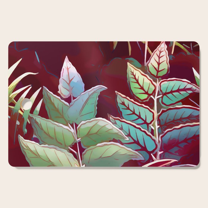 Tropical Leaves After Rousseau Cutting Board Gallery Image 1
