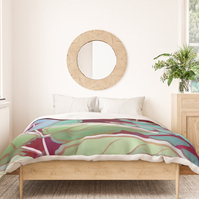 Tropical Leaves After Rousseau Duvet Cover Gallery Image 3