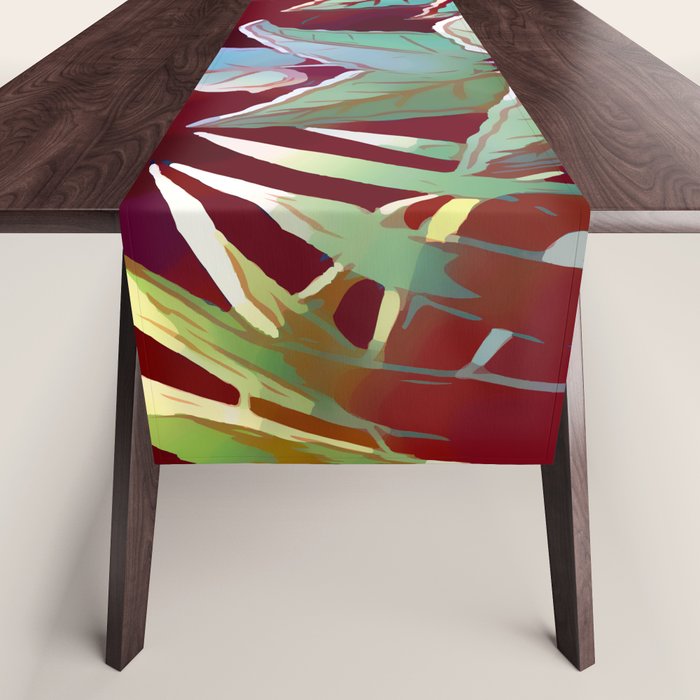 Tropical Leaves After Rousseau Table Runner Gallery Image 1