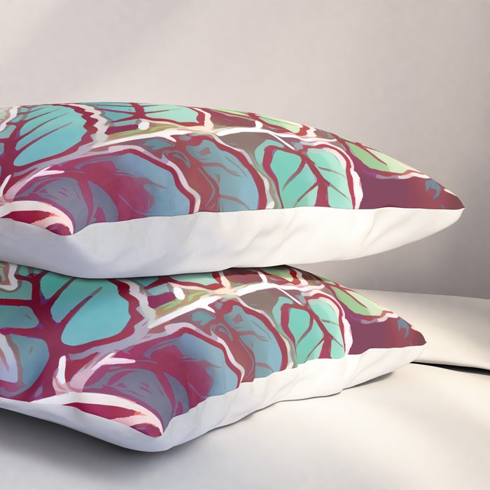 Tropical Leaves After Rousseau Pillow Sham Gallery Image 3