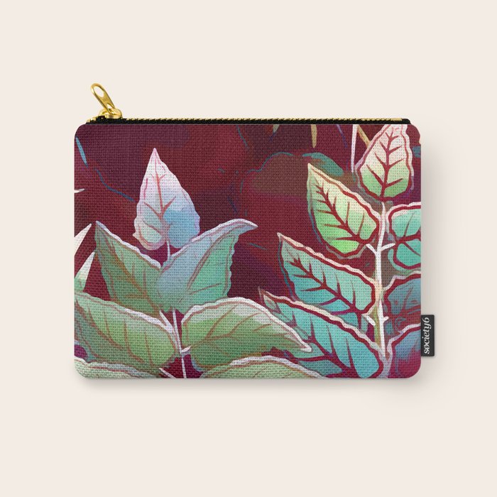 Tropical Leaves After Rousseau Carry All Pouch Gallery Image 1