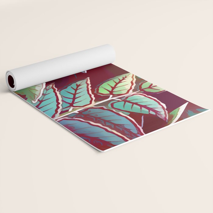 Tropical Leaves After Rousseau Yoga Mat Gallery Image 2