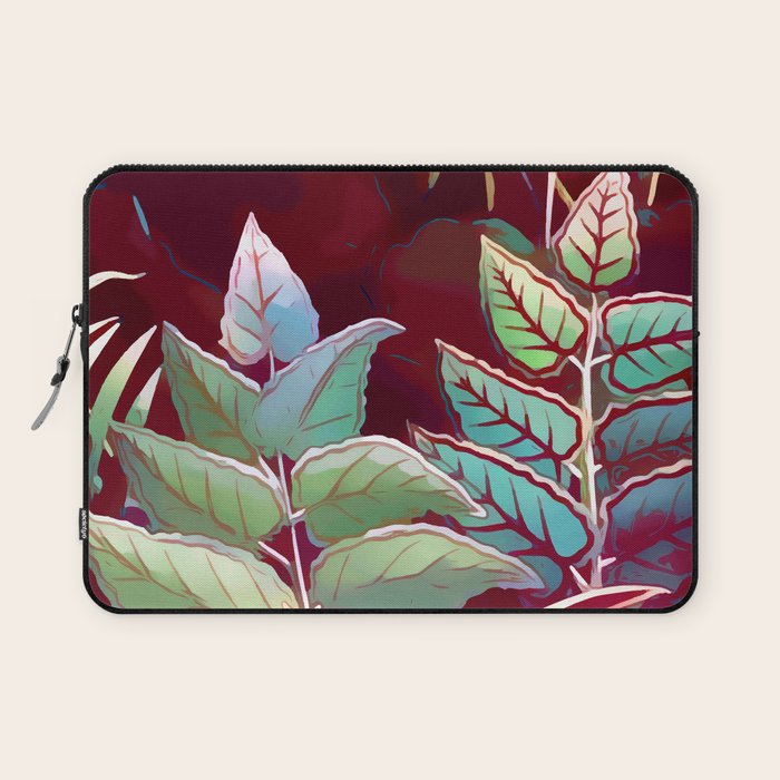 Tropical Leaves After Rousseau Laptop Sleeve Gallery Image 1
