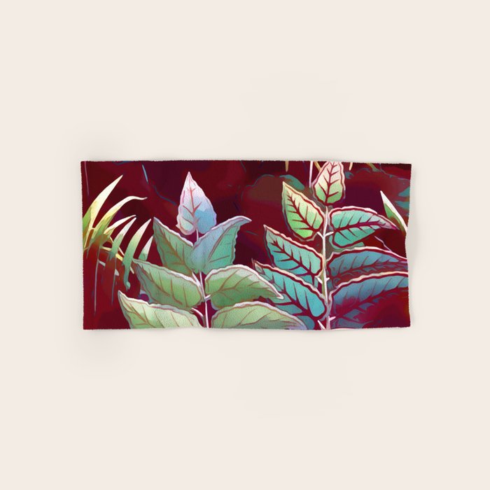 Tropical Leaves After Rousseau Bath Towel Gallery Image 1