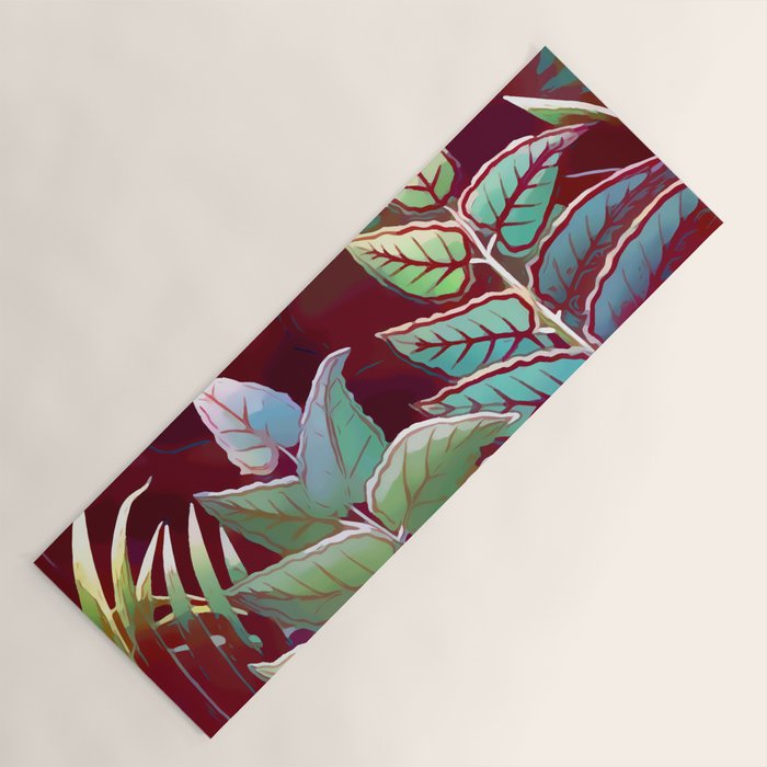 Tropical Leaves After Rousseau Yoga Mat Gallery Image 1