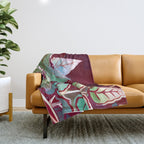 Tropical Leaves After Rousseau Throw Blanket Gallery Image 1