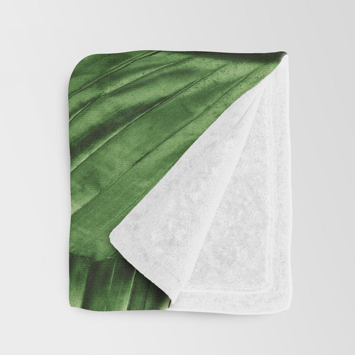 Tropical Blush Banana Leaves Dream #6 #decor #art #society6 Throw Blanket Gallery Image 3