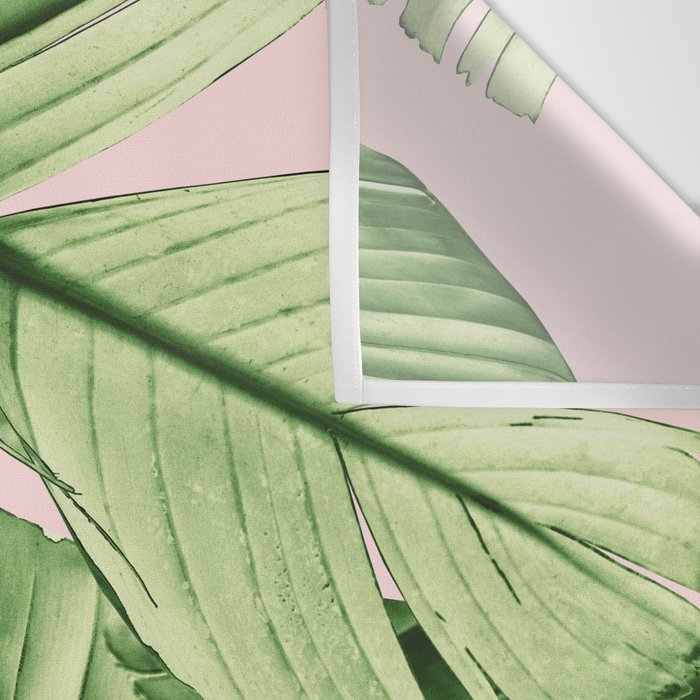 Tropical Blush Banana Leaves Dream #6 #decor #art #society6 Wall Tapestry Gallery Image 3