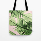 Tropical Blush Banana Leaves Dream #6 #decor #art #society6 Tote Bag Gallery Image 1