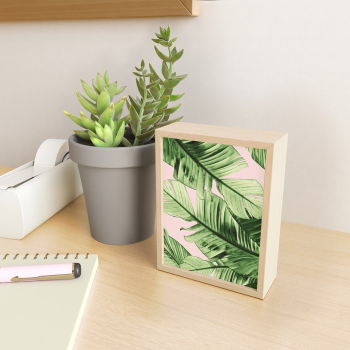 Tropical Blush Banana Leaves Dream #6 #decor #art #society6 Mini Art Print Gallery Image 2