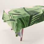 Tropical Blush Banana Leaves Dream #6 #decor #art #society6 Tablecloth Gallery Image 1