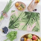 Tropical Blush Banana Leaves Dream #6 #decor #art #society6 Cutting Board Gallery Image 2