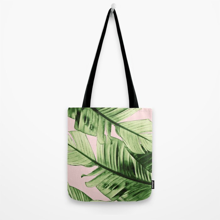 Tropical Blush Banana Leaves Dream #6 #decor #art #society6 Tote Bag Gallery Image 2