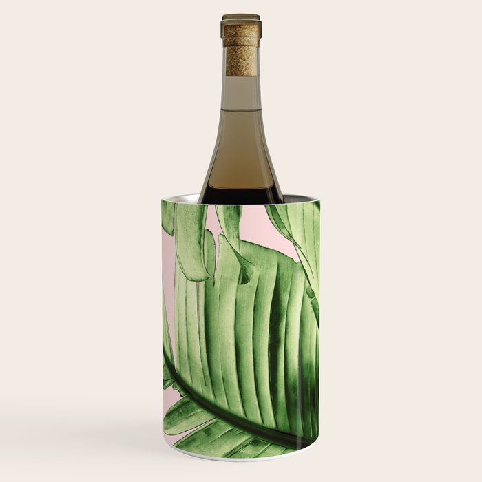 Tropical Blush Banana Leaves Dream #6 #decor #art #society6 Wine Chiller Gallery Image 1