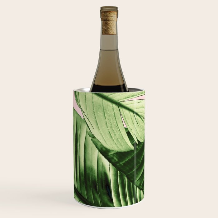 Tropical Blush Banana Leaves Dream #6 #decor #art #society6 Wine Chiller Gallery Image 3