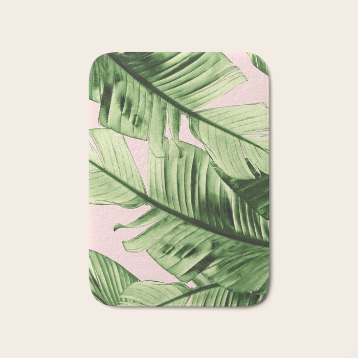 Tropical Blush Banana Leaves Dream #6 #decor #art #society6 Bath Mat Gallery Image 1