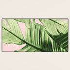 Tropical Blush Banana Leaves Dream #6 #decor #art #society6 Desk Mat Gallery Image 3