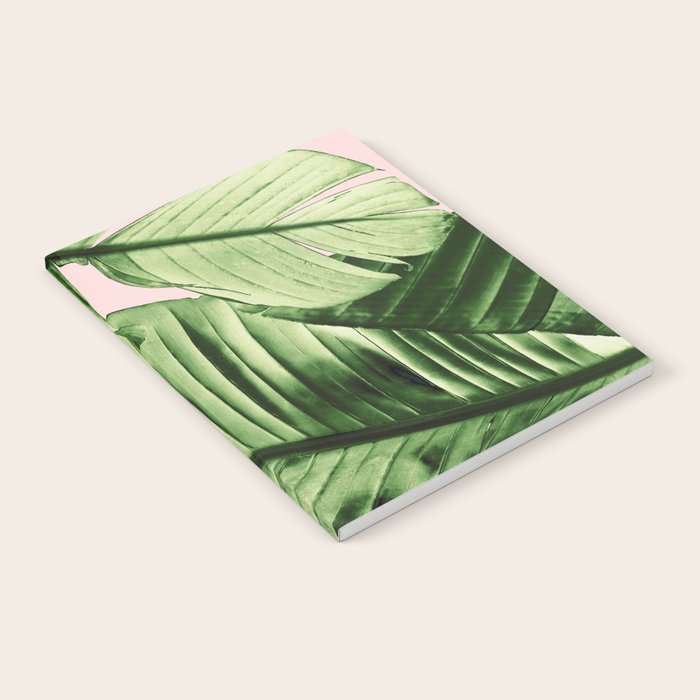 Tropical Blush Banana Leaves Dream #6 #decor #art #society6 Notebook Gallery Image 2