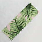 Tropical Blush Banana Leaves Dream #6 #decor #art #society6 Yoga Mat Gallery Image 1