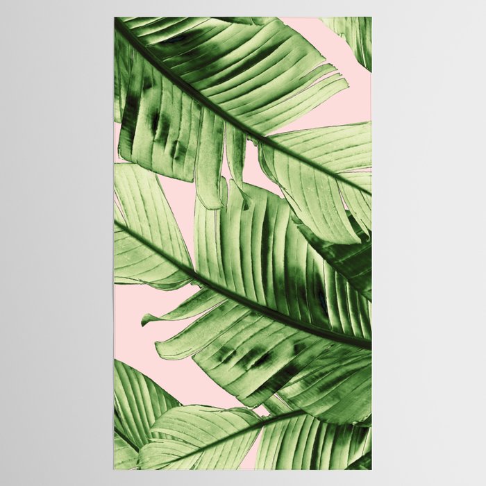 Tropical Blush Banana Leaves Dream #6 #decor #art #society6 Tablecloth Gallery Image 2