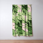 Tropical Blush Banana Leaves Dream #6 #decor #art #society6 Window Curtain Gallery Image 3