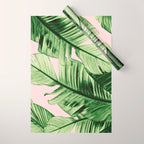 Tropical Blush Banana Leaves Dream #6 #decor #art #society6 Wrapping Paper Gallery Image 1