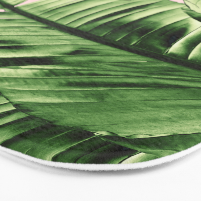 Tropical Blush Banana Leaves Dream #6 #decor #art #society6 Bath Mat Gallery Image 3