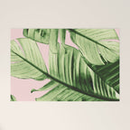 Tropical Blush Banana Leaves Dream #6 #decor #art #society6 Welcome Mat Gallery Image 1