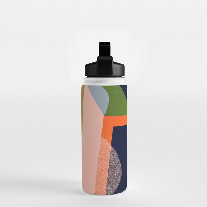 Colorful Abstract shapes -02 Water Bottle Gallery Image 2