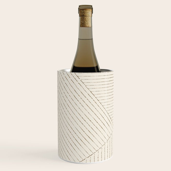 Lines (Cream & Chocolate) Wine Chiller Gallery Image 2