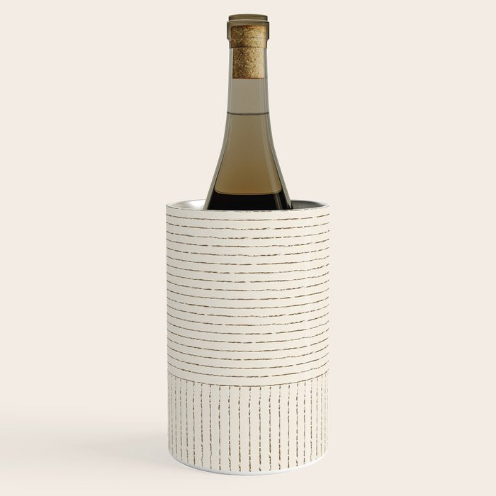 Lines (Cream & Chocolate) Wine Chiller Gallery Image 3