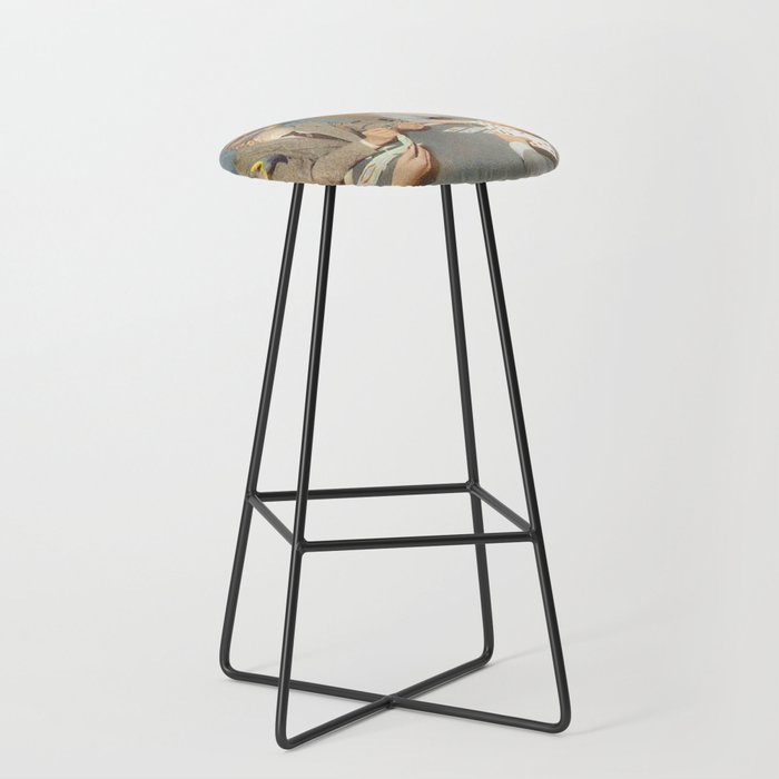 Too Late Mr. Hudson - Birds of prey playing poker with a rabbit in a casino Stool Gallery Image 1