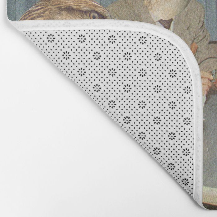 Too Late Mr. Hudson - Birds of prey playing poker with a rabbit in a casino Bath Mat Gallery Image 2