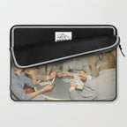 Too Late Mr. Hudson - Birds of prey playing poker with a rabbit in a casino Laptop Sleeve Gallery Image 2
