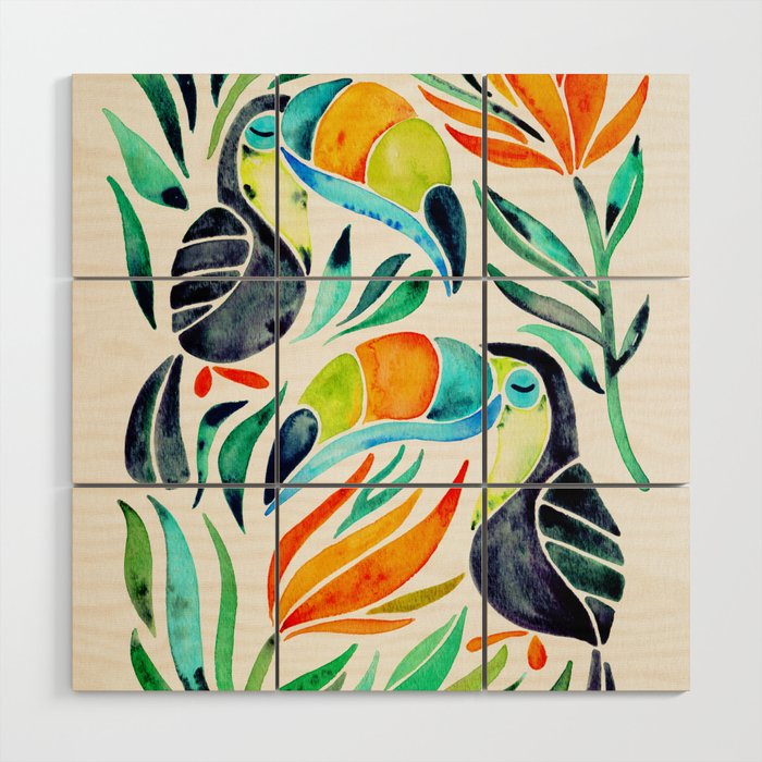 Tropical Toucans Wood Wall Art Gallery Image 1