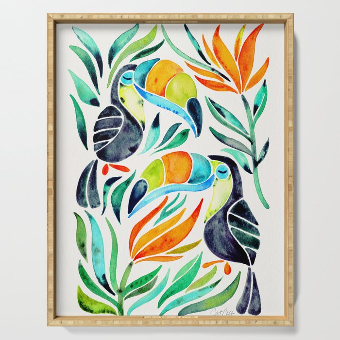 Tropical Toucans Serving Tray Gallery Image 1