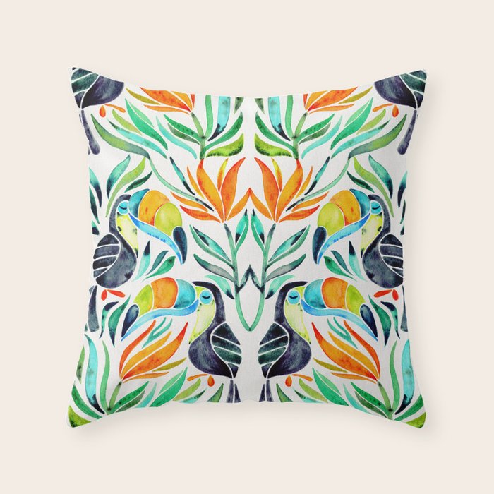 Tropical Toucans Throw Pillow Gallery Image 6
