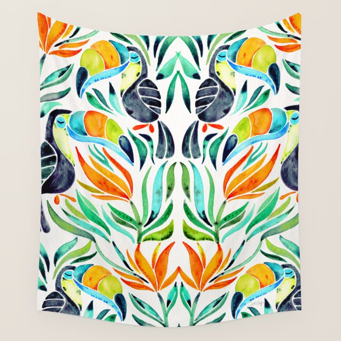 Tropical Toucans Wall Tapestry Gallery Image 4