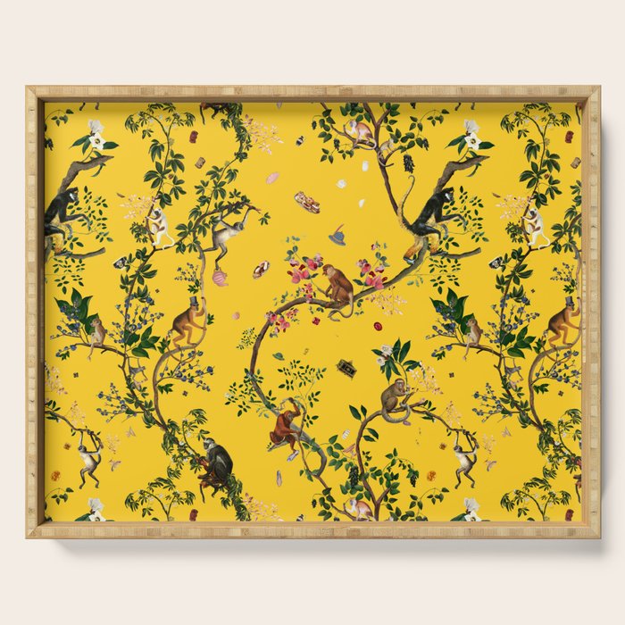 Monkey World Yellow Serving Tray Gallery Image 1