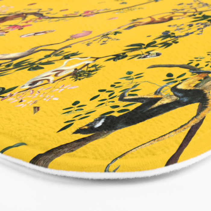 Monkey World Yellow Bath Mat Gallery Image 3