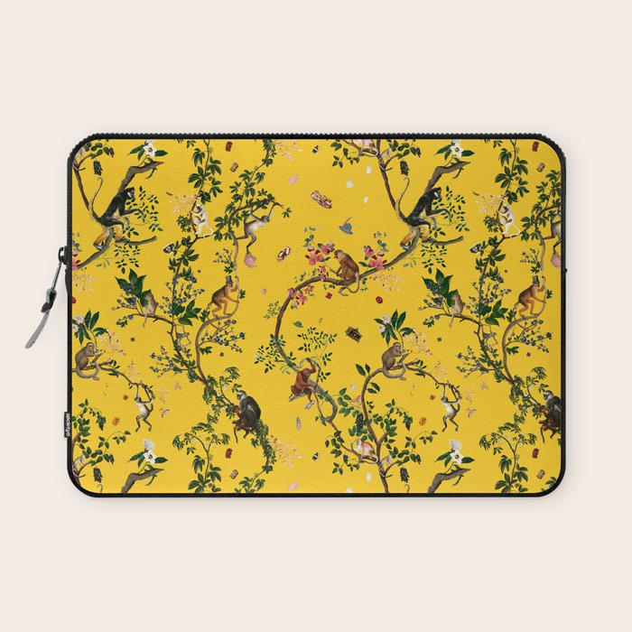 Monkey World Yellow Laptop Sleeve Gallery Image 1